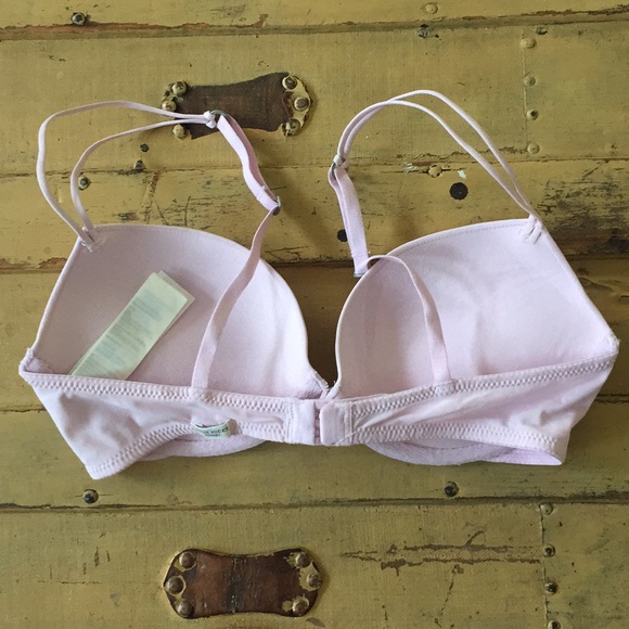 GILLY HICKS PUSH UP BRA PLUNGE LT PINK 32C - Picture 3 of 8